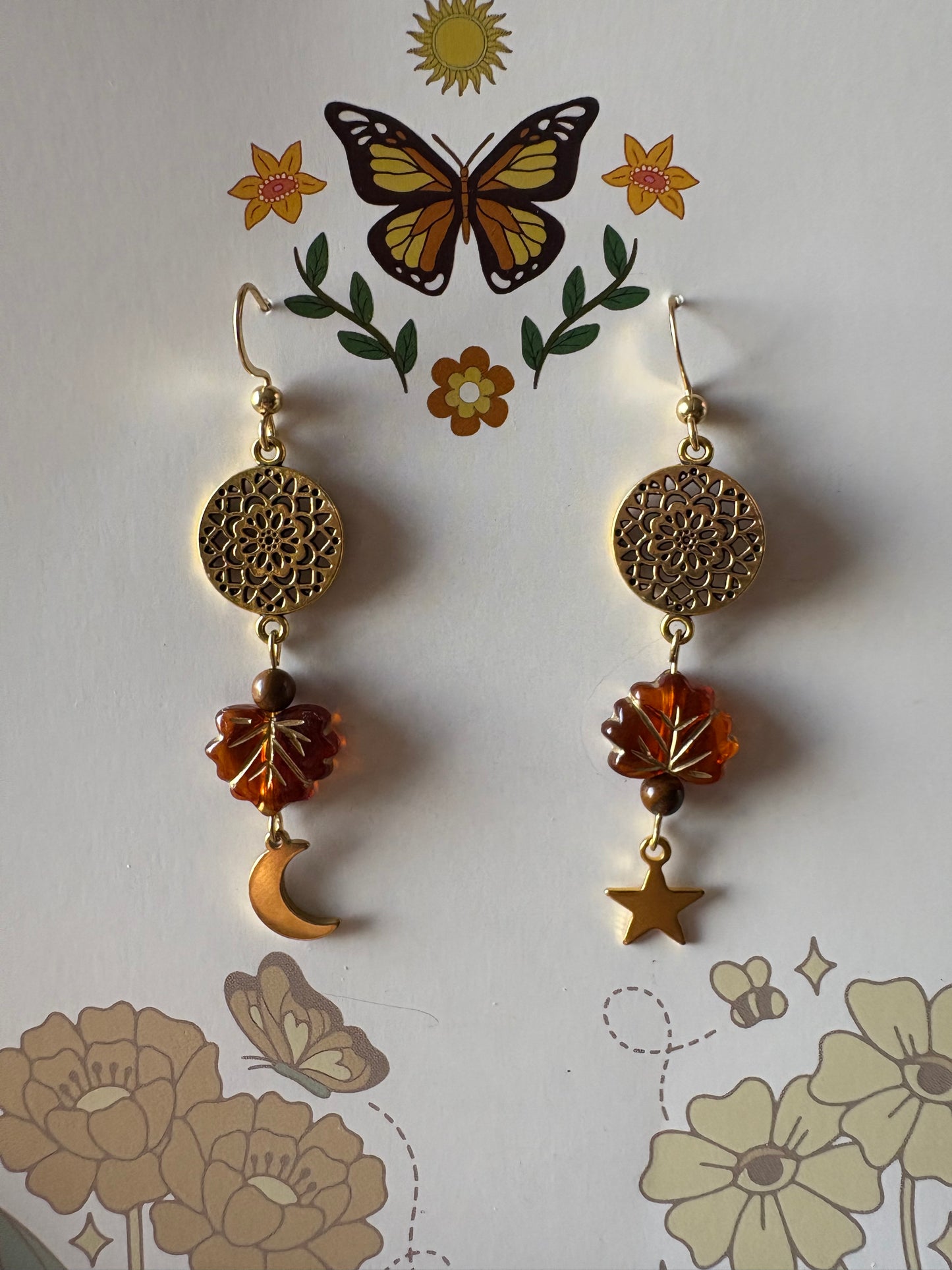 sunset in the 70s earrings