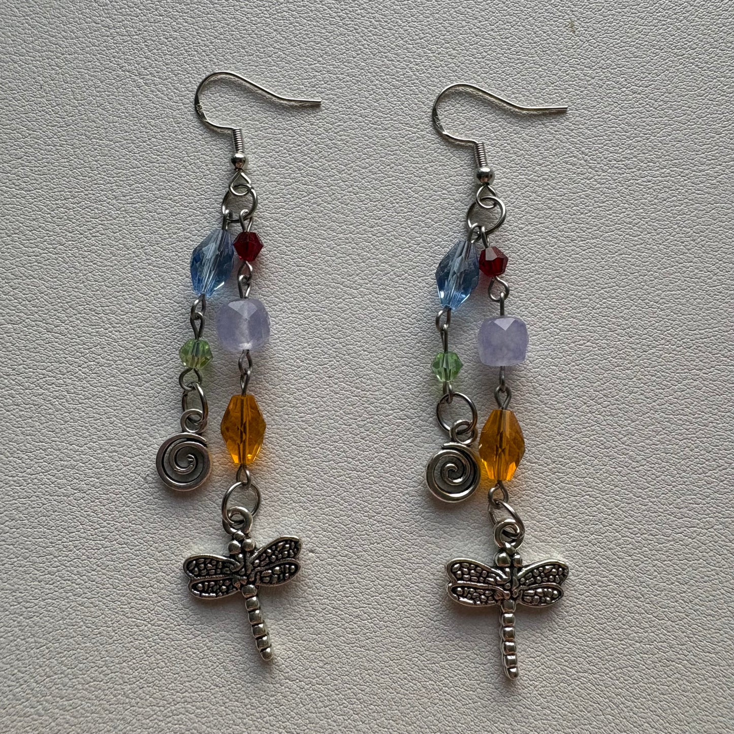 rainbow bug earrings