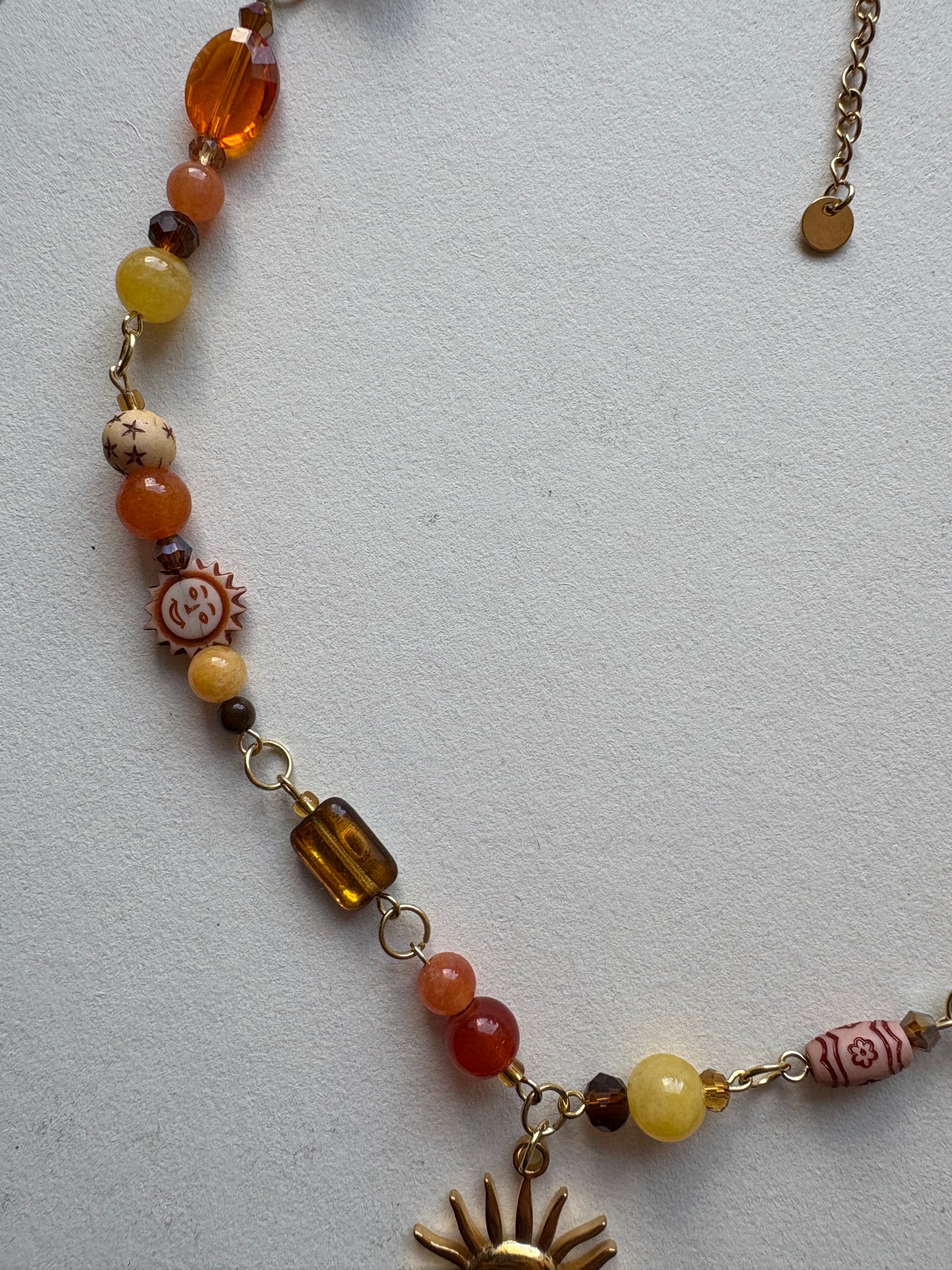 sunrise in the 70s bohemian necklace