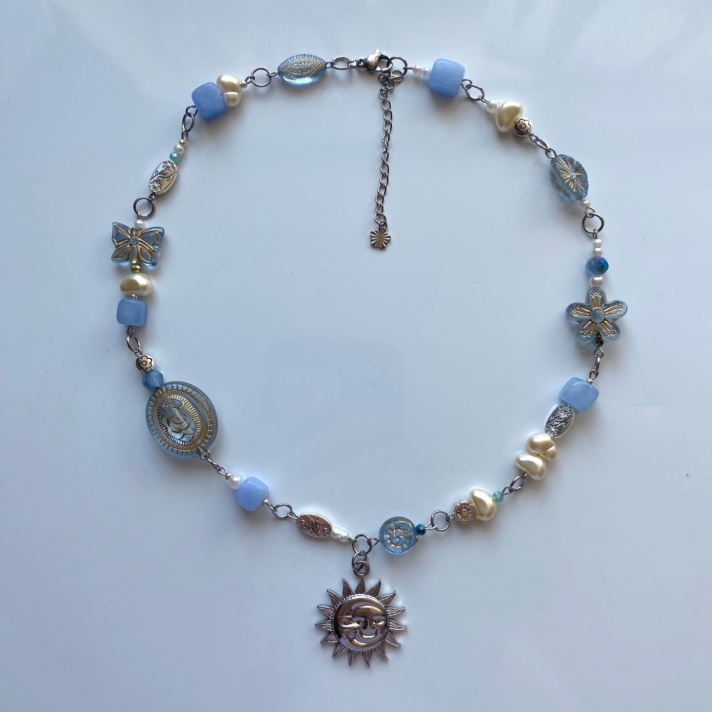 silver honeycomb necklace