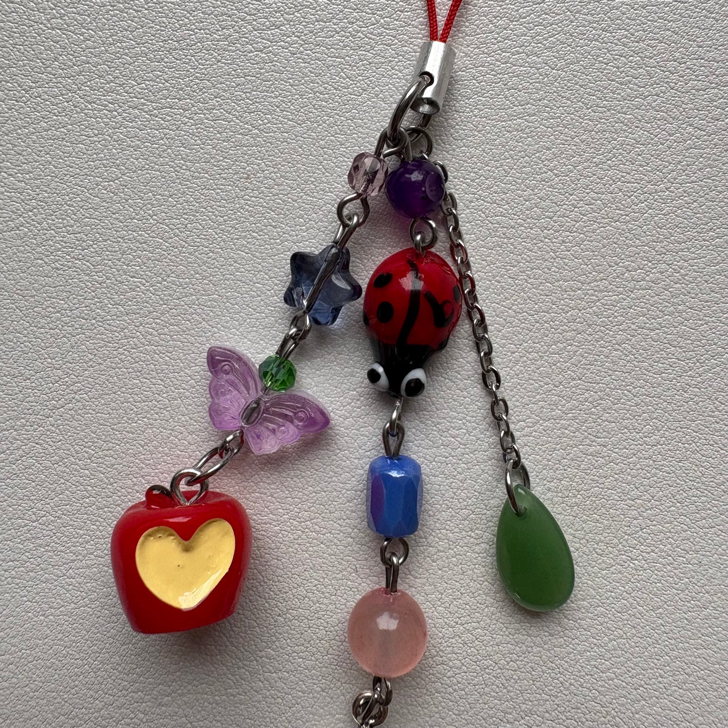 hungry ladybug phone charm