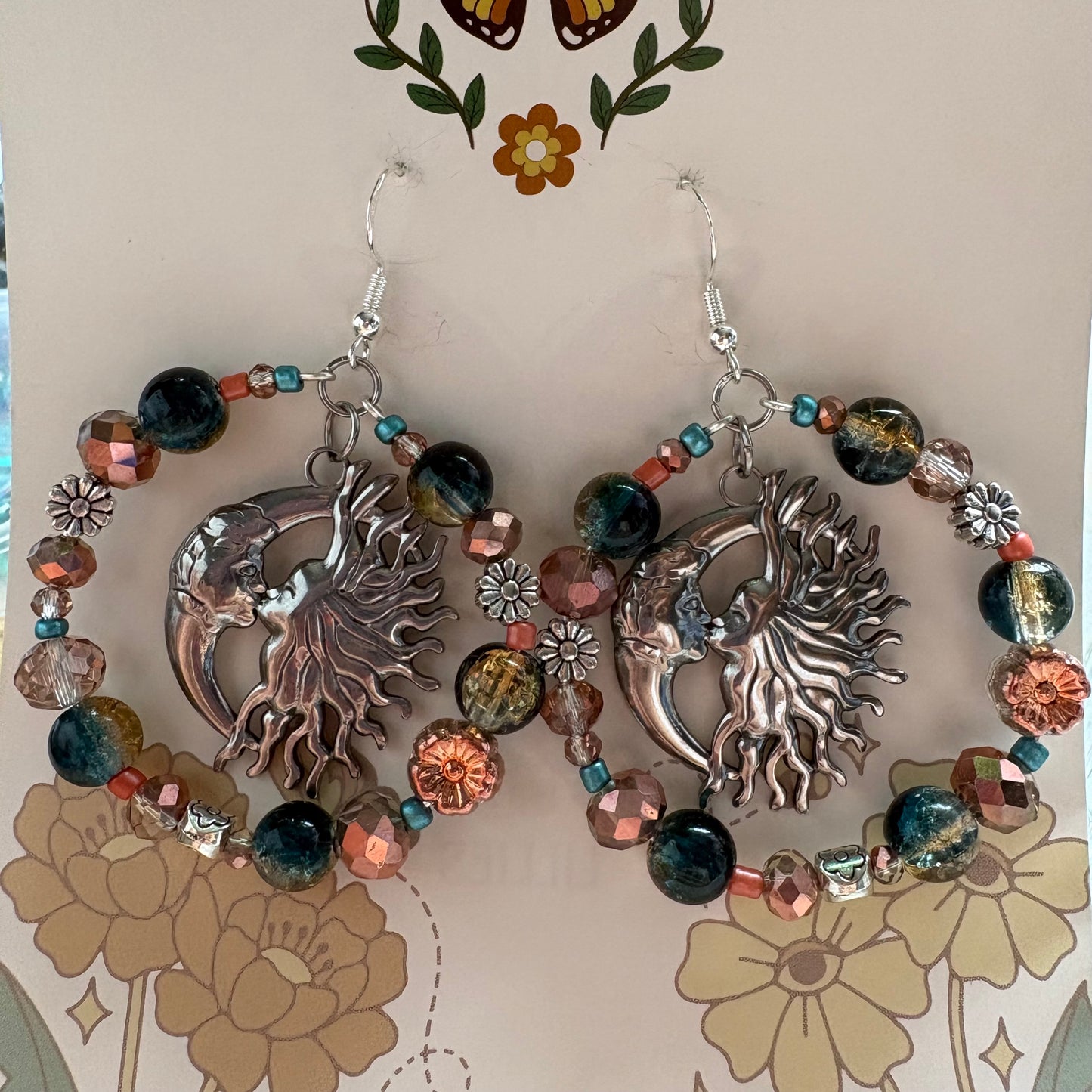 silver the river earrings