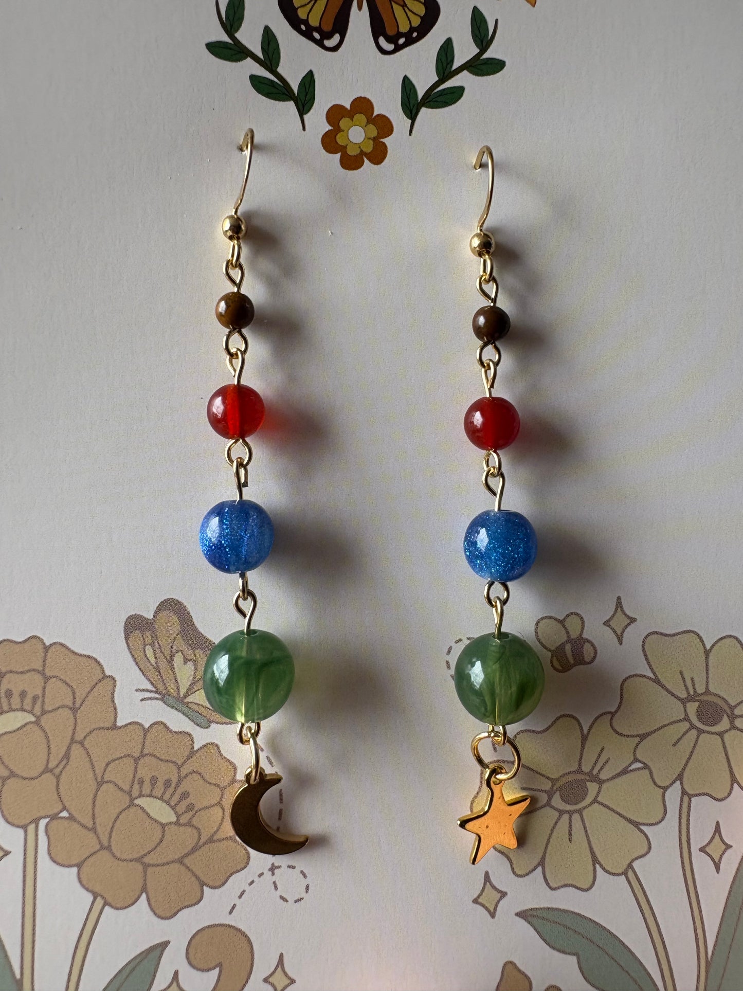 sparkling solar system earrings
