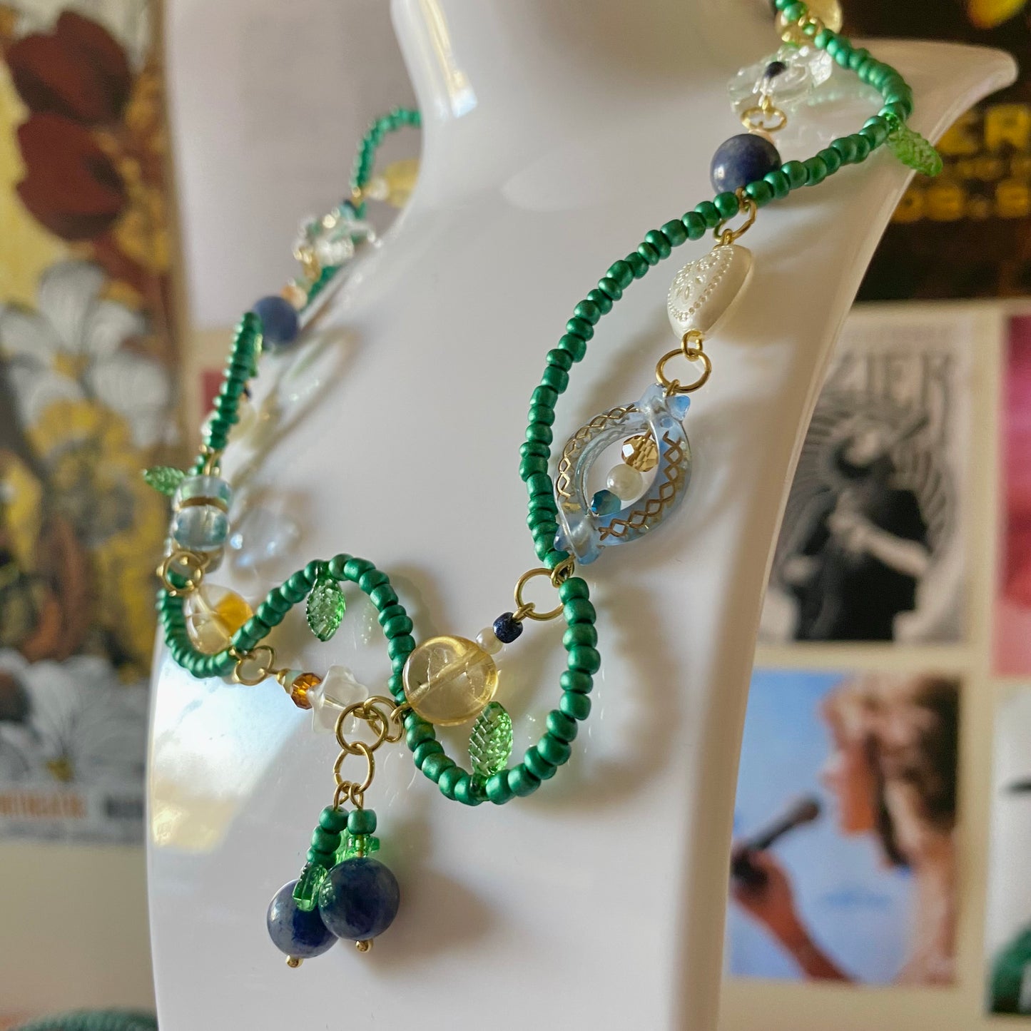 blueberry vine necklace