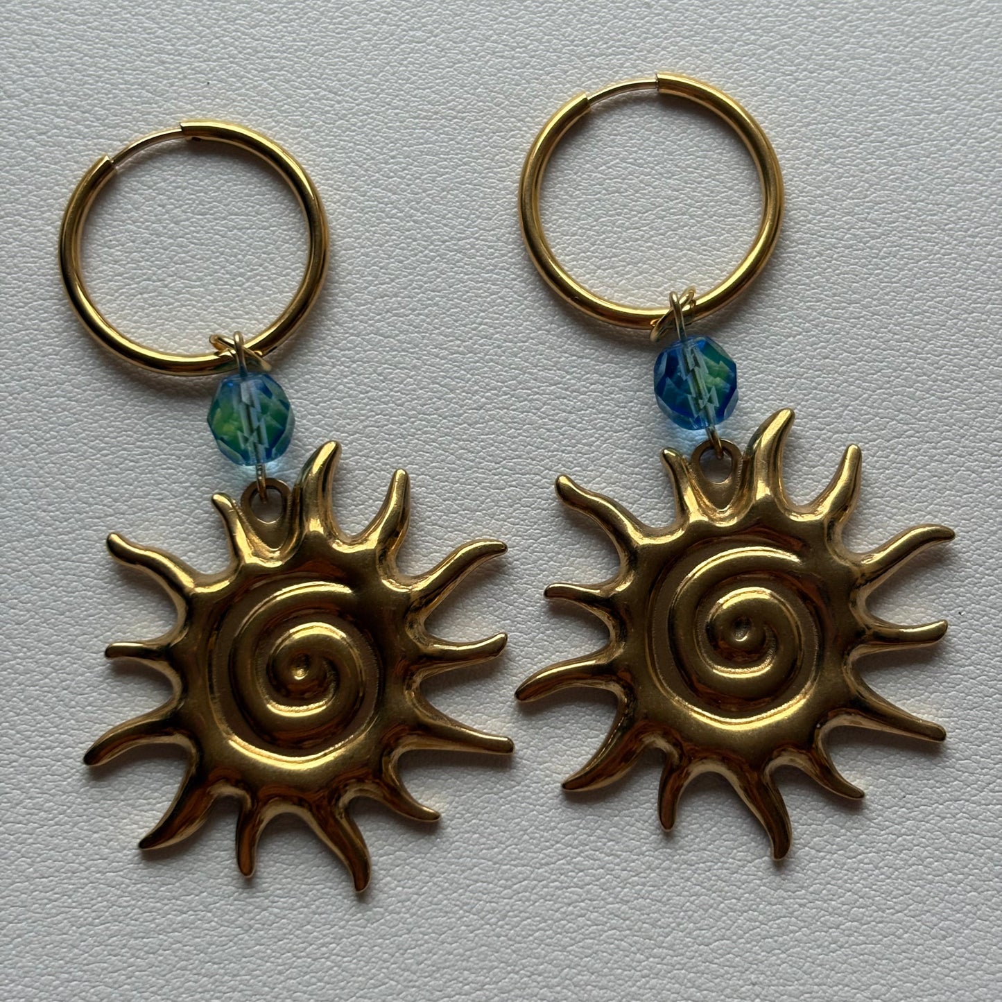 sunburst hoop earrings