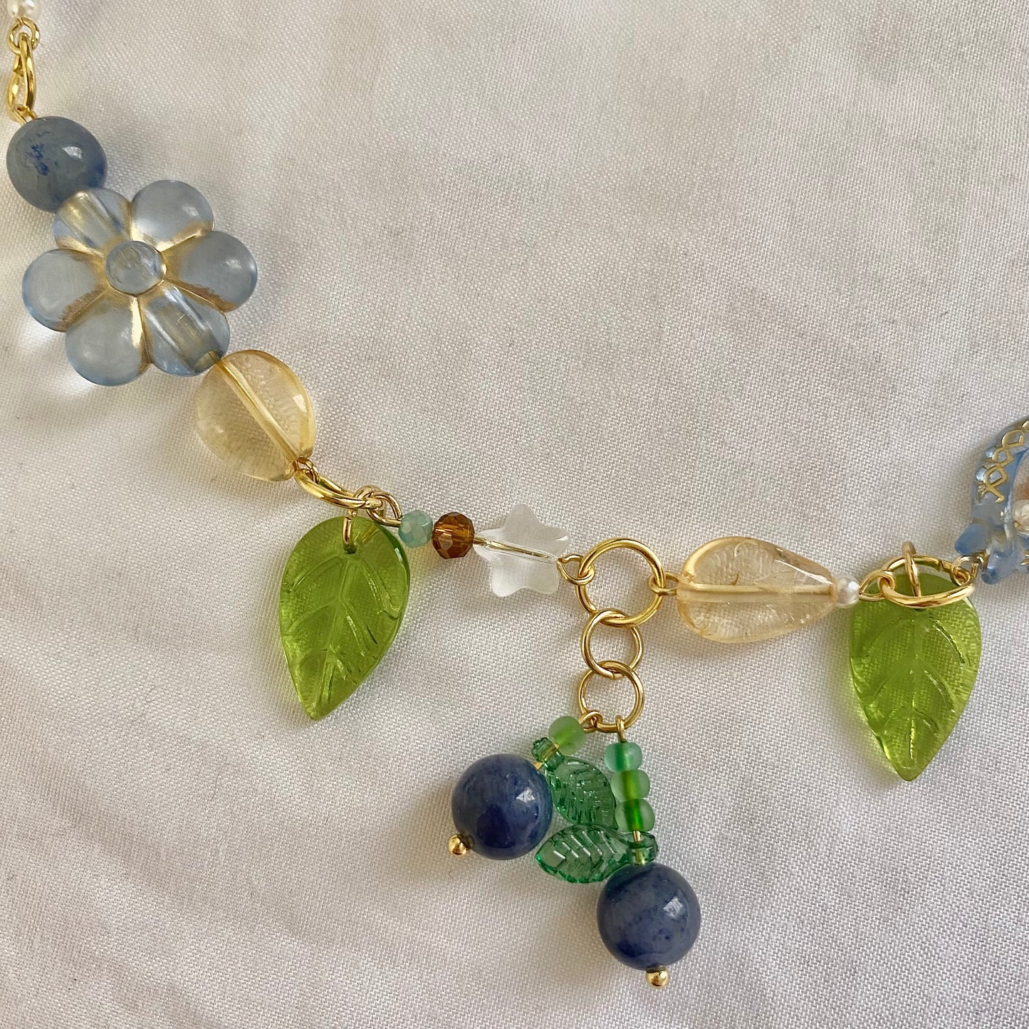 blueberry crumble necklace