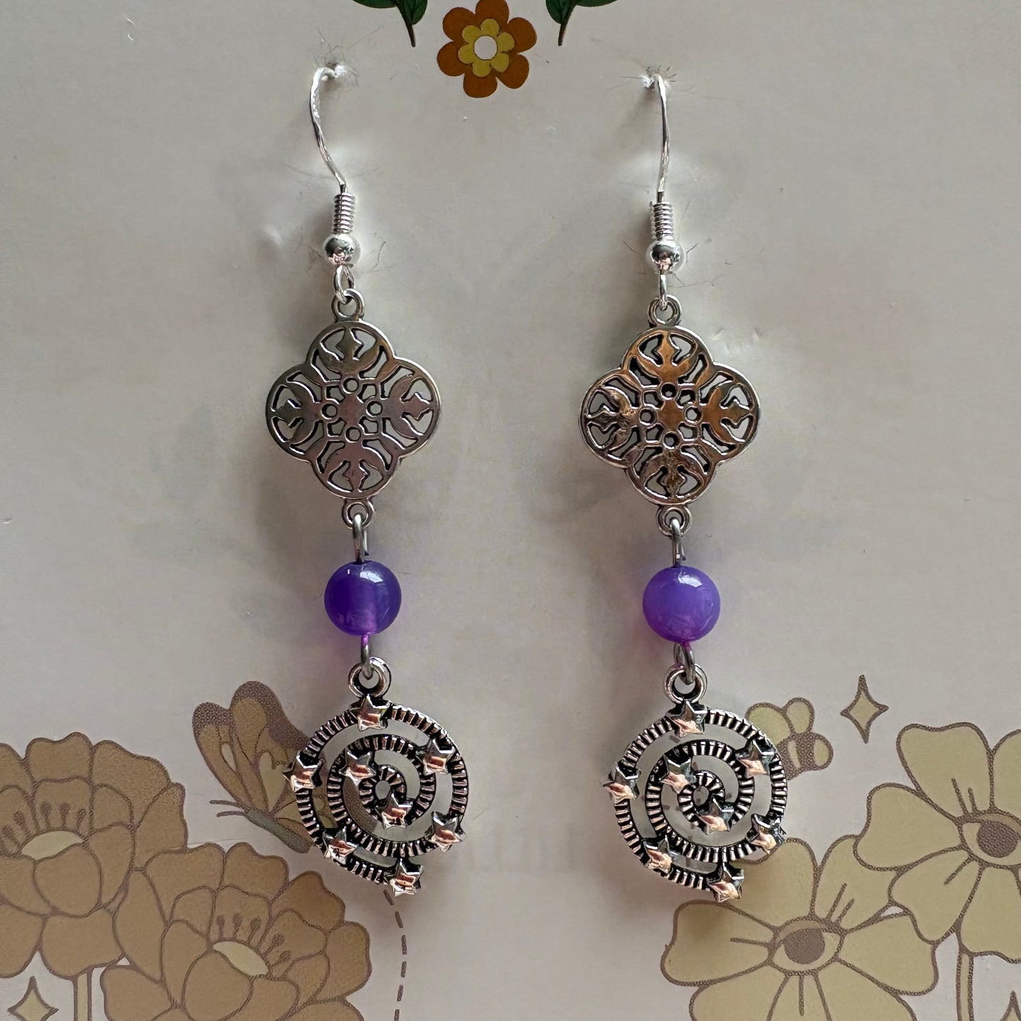 silver rhiannon earrings