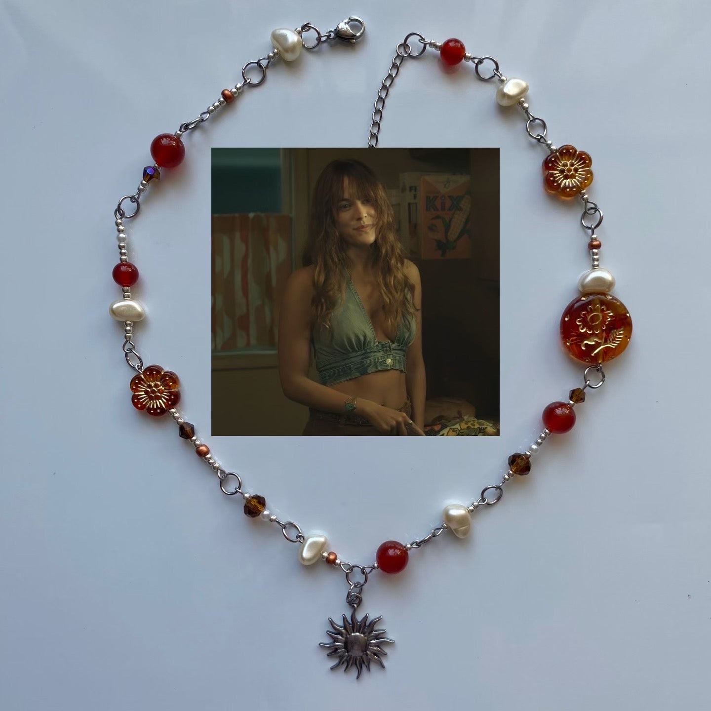 silver regret me necklace