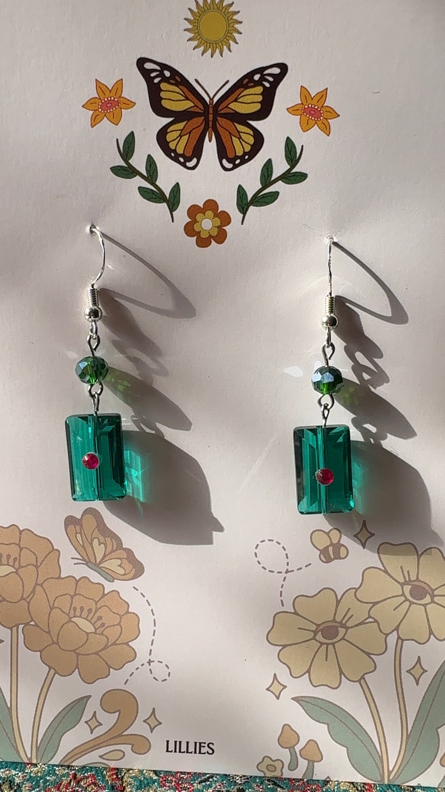 funky glass earrings