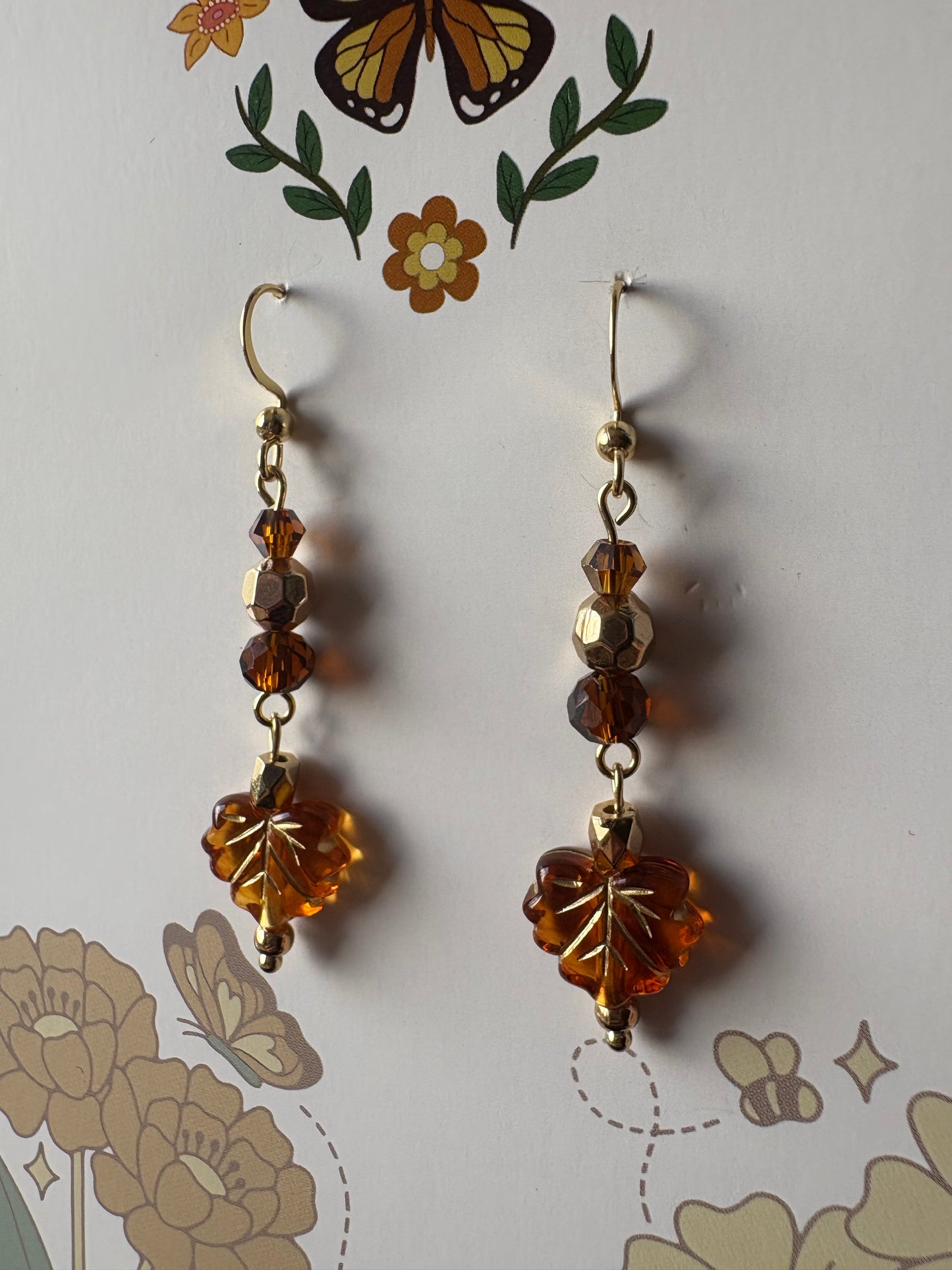 all the leaves are brown earrings