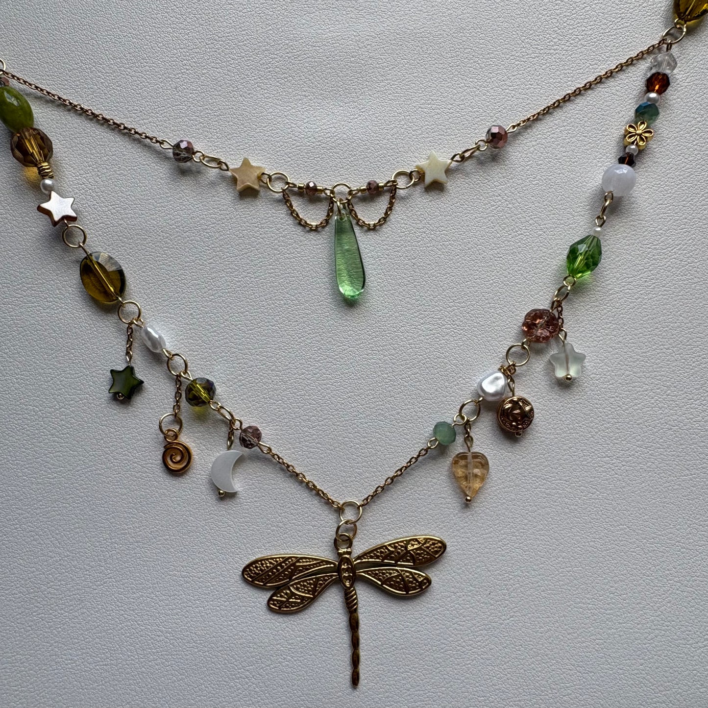 dragonfly necklace gold