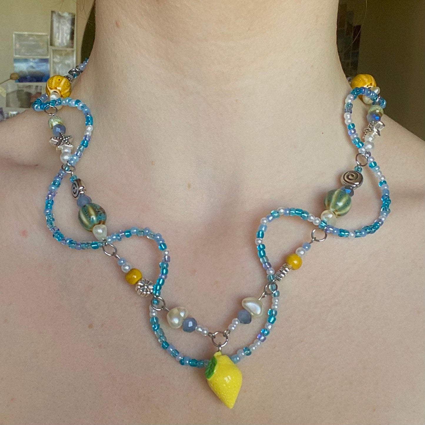 frozen lemonade necklace