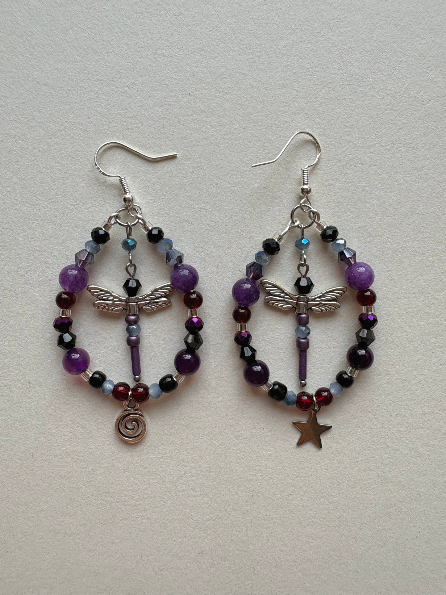 leather and lace earrings (MTO)