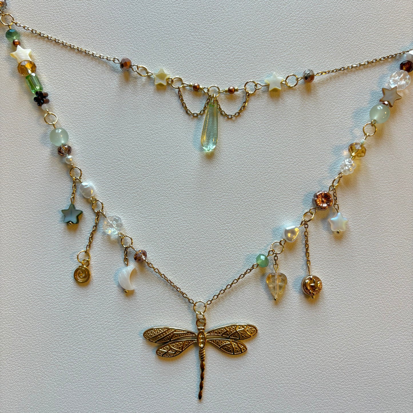 dragonfly necklace gold