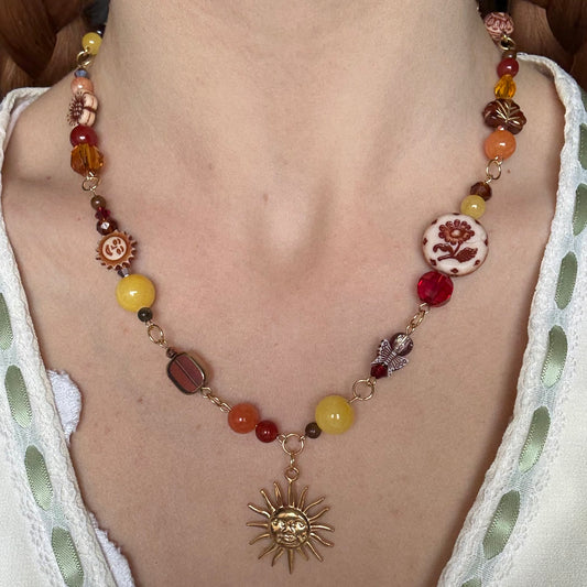 sunrise in the 70s bohemian necklace