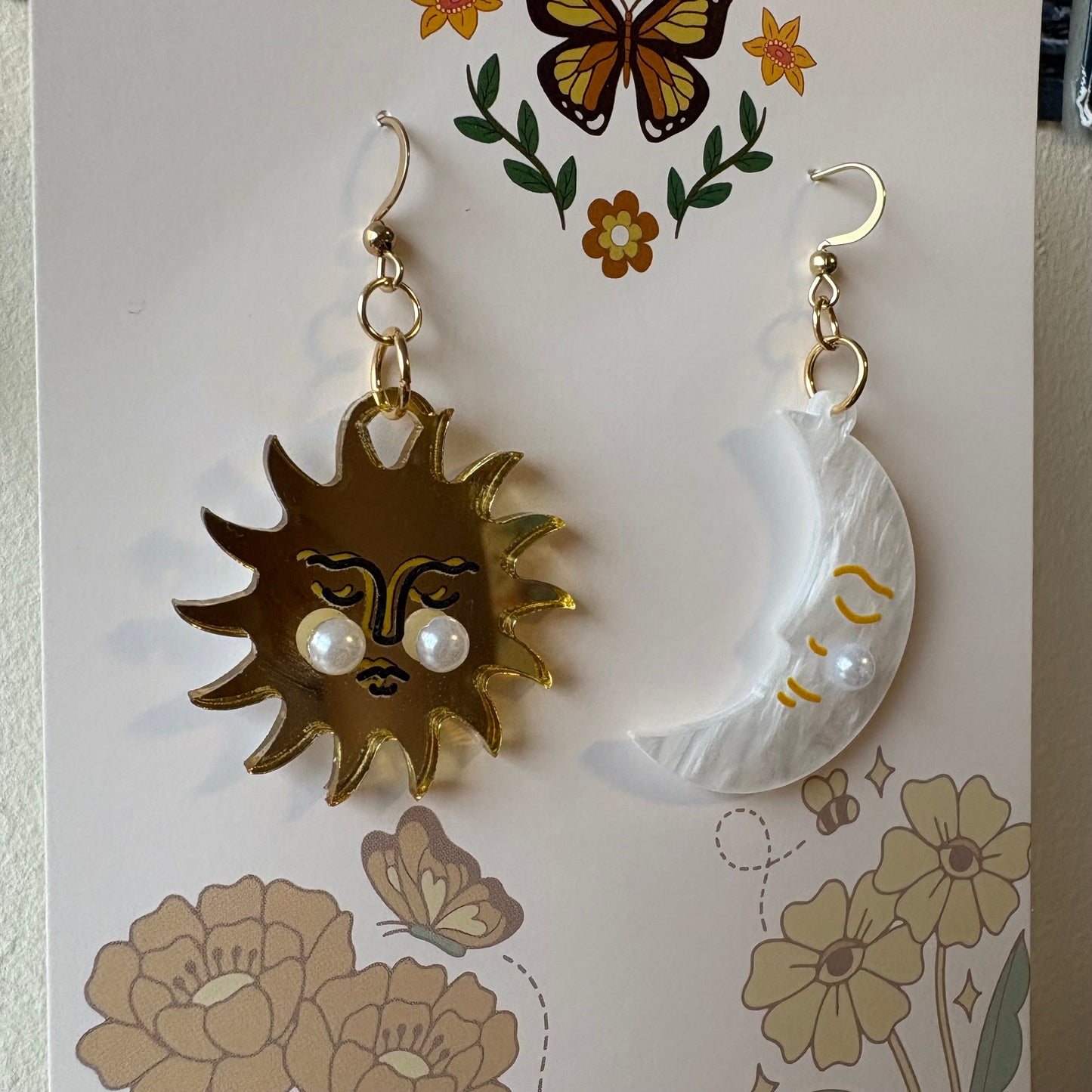 sun and moon earrings