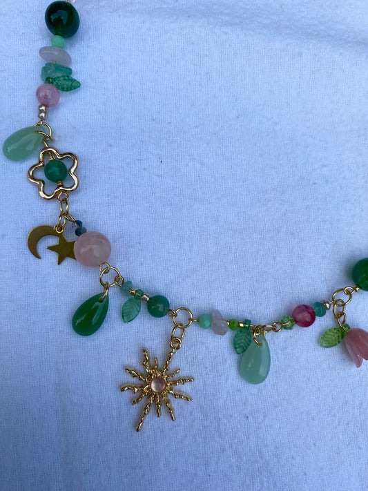 flower in the night whimsical necklace