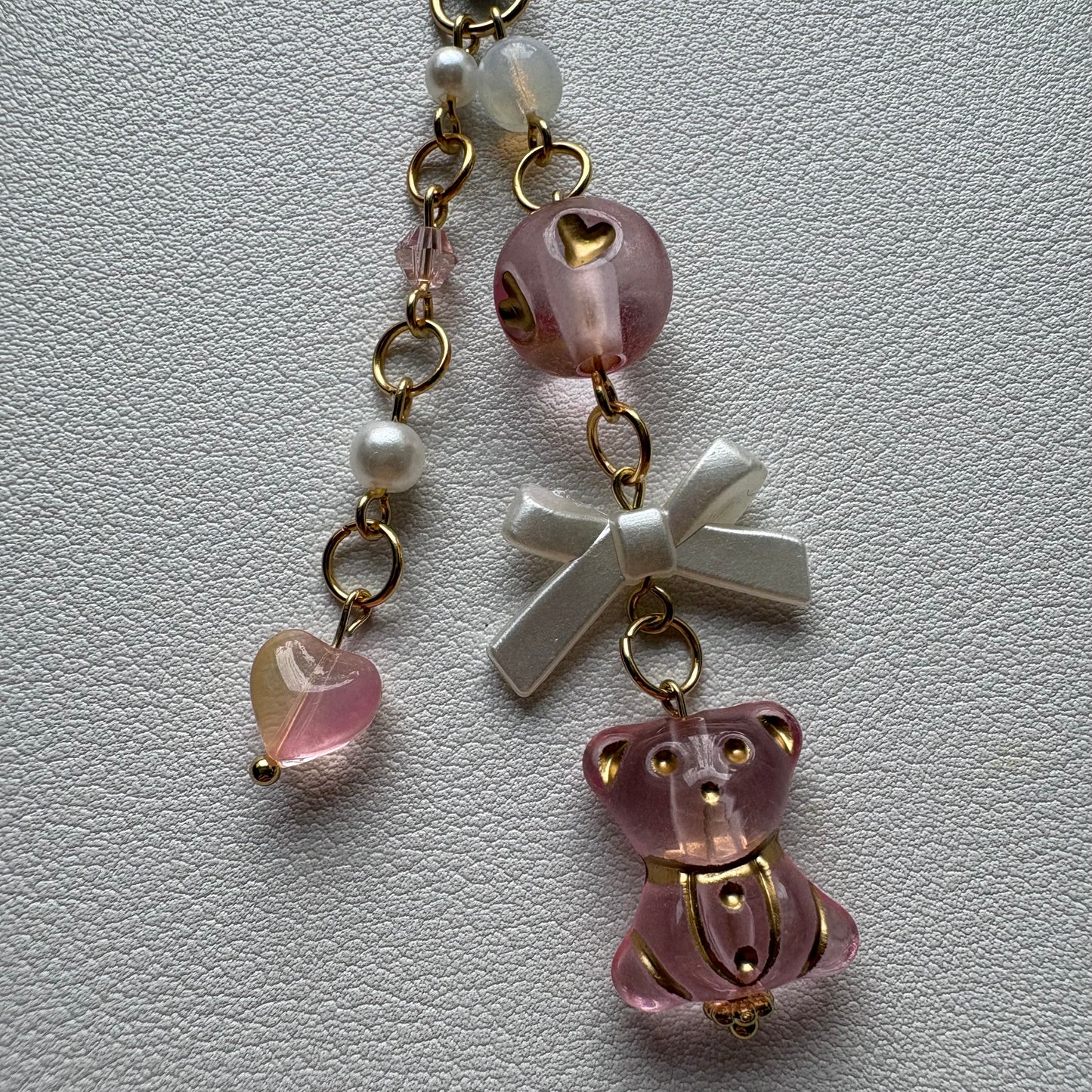 ily beary much phone charm