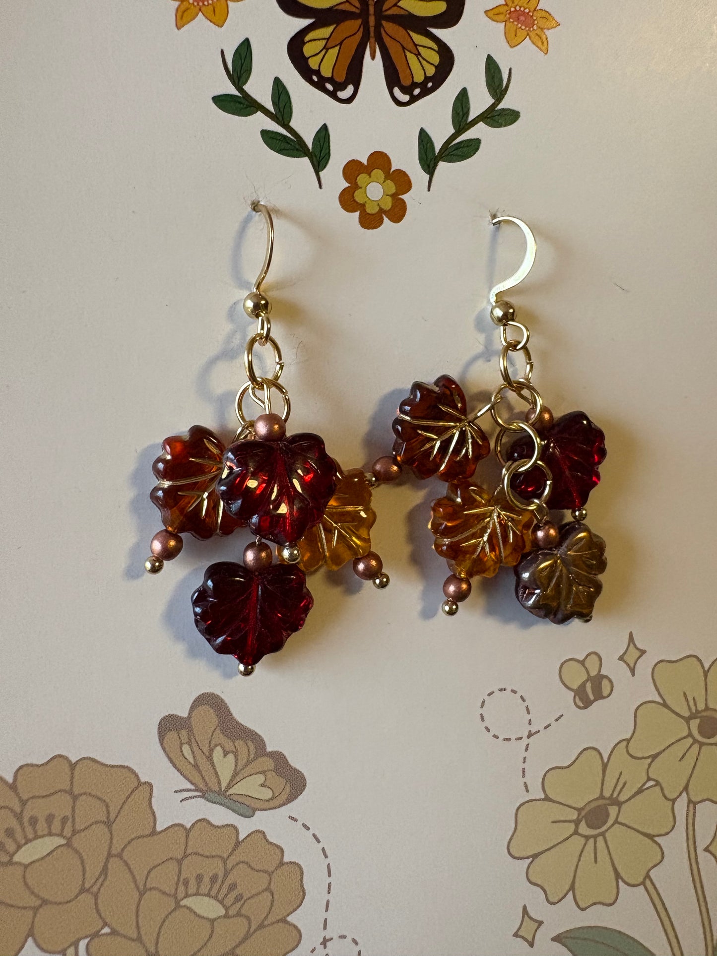 colours of autumn earrings