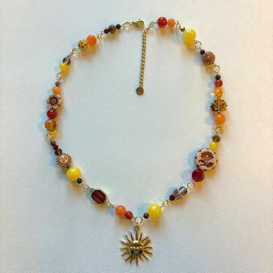 sunrise in the 70s bohemian necklace