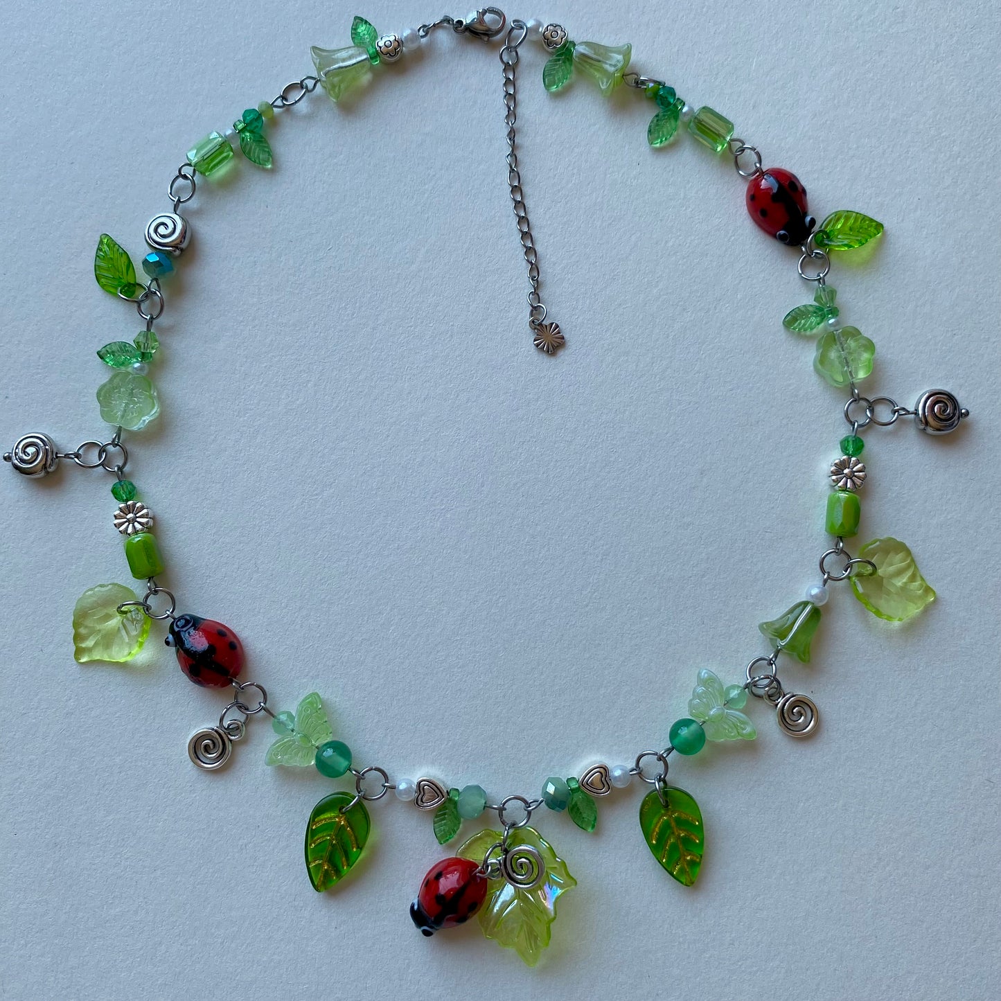 ladybug swirl necklace