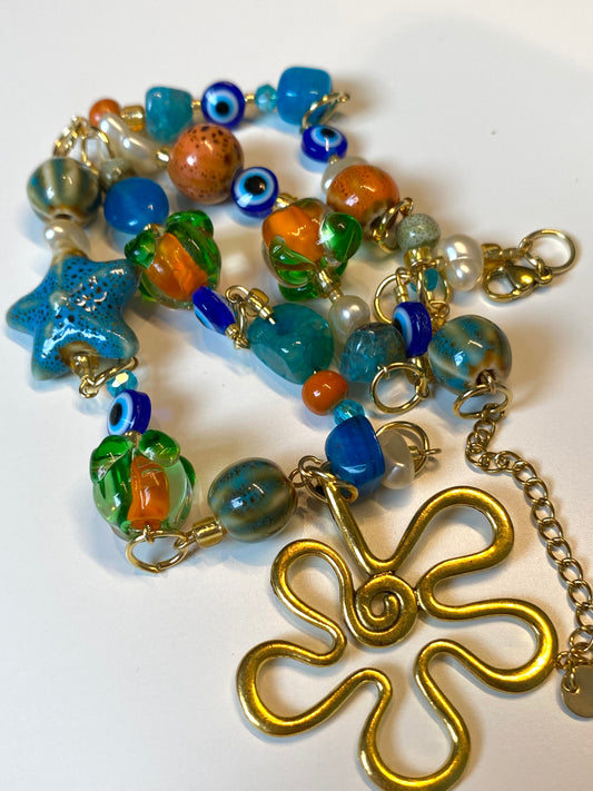 sunburst sunny days boho necklace