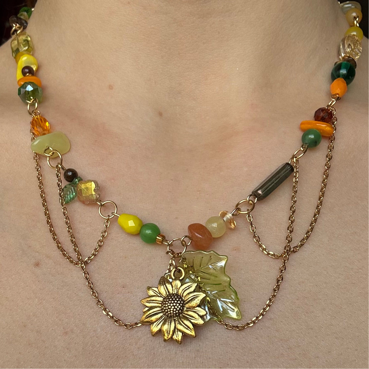 sunflower necklace
