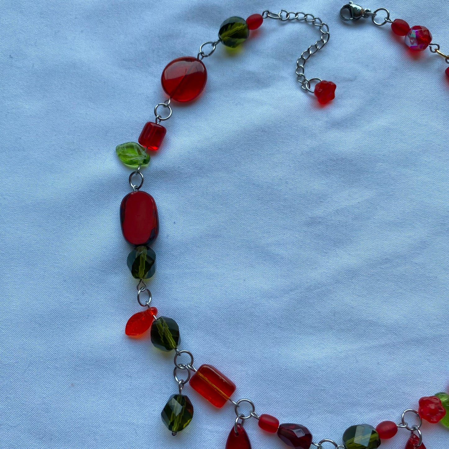 silver strawberry necklace