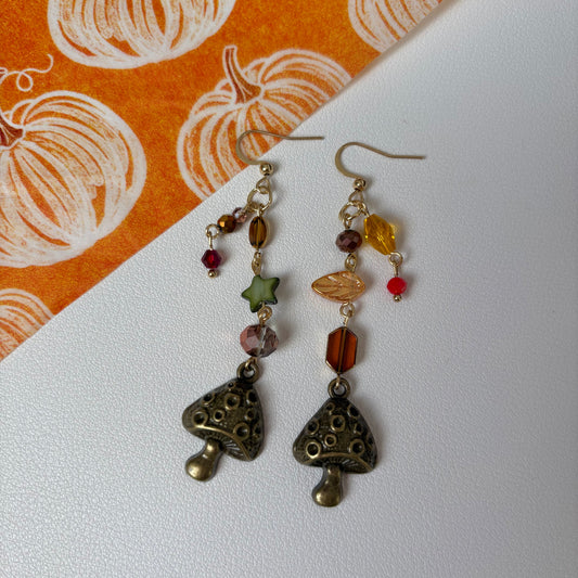 fall mushroom earrings