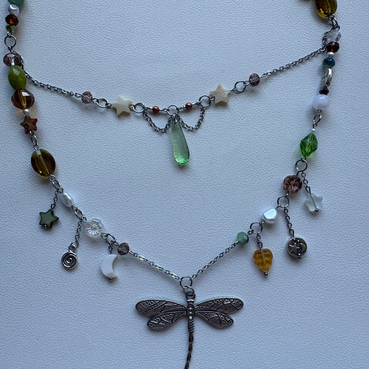 dragonfly necklace silver