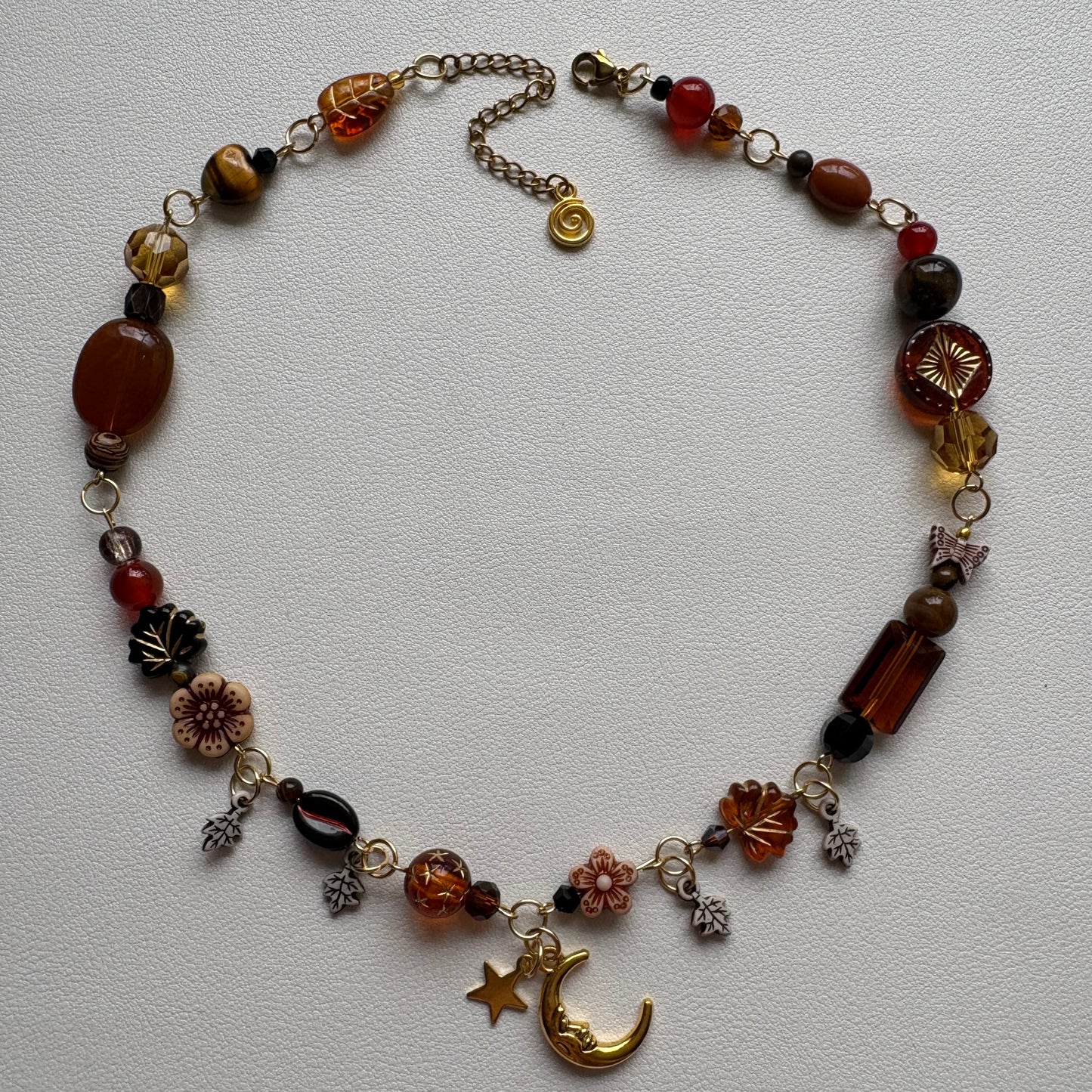 sunset in the 70s bohemian necklace