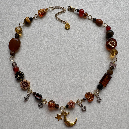 sunset in the 70s bohemian necklace