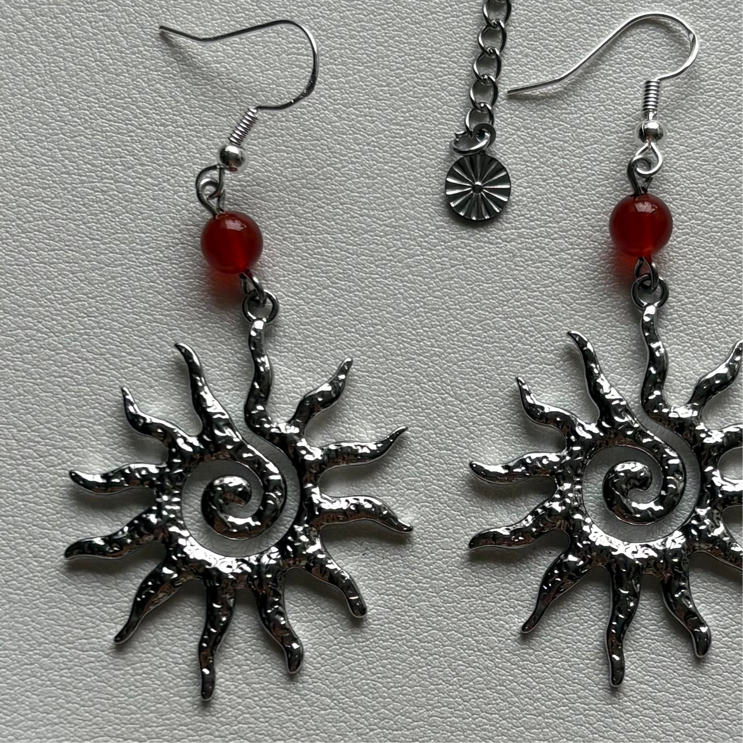 silver celestial aurora earrings