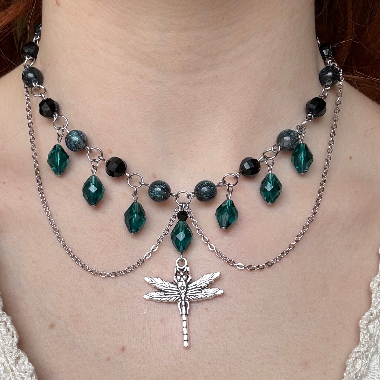 ebony jewelwing necklace