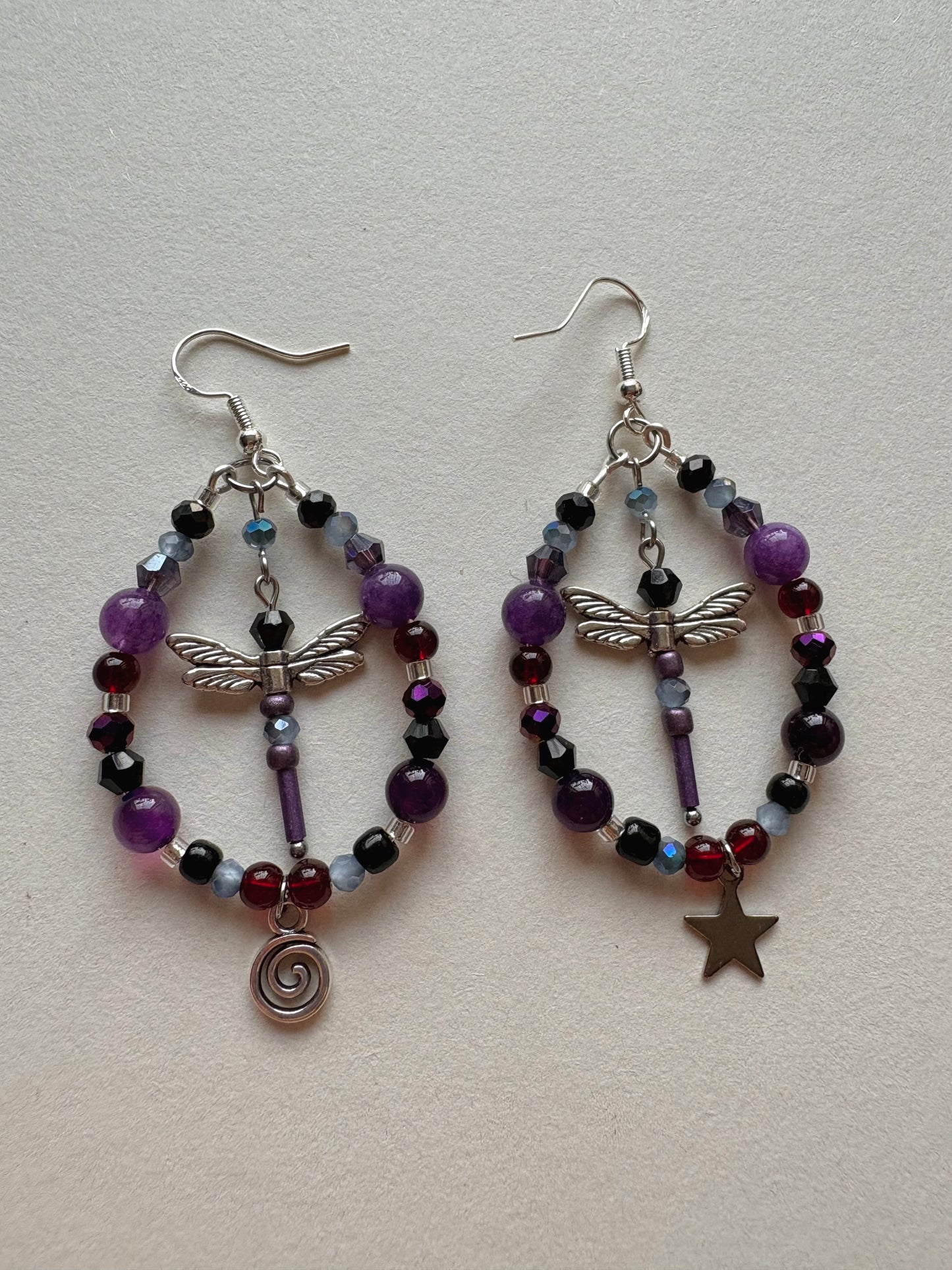 leather and lace earrings (MTO)