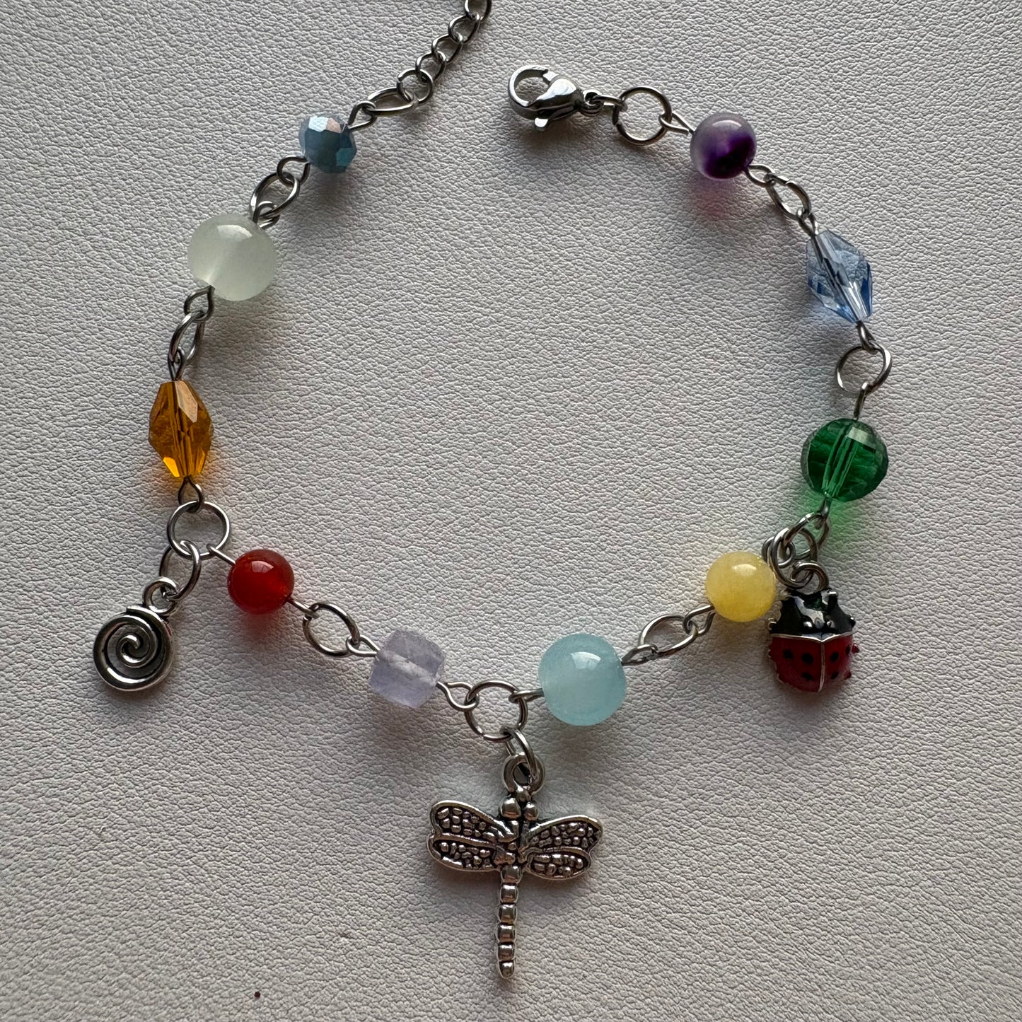 rainbow bug bracelet