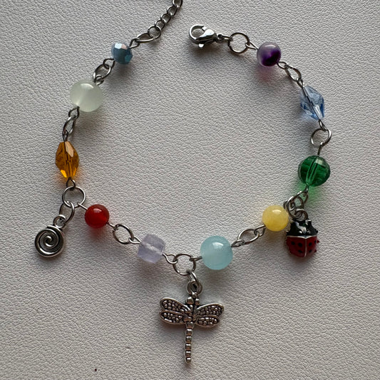 rainbow bug bracelet