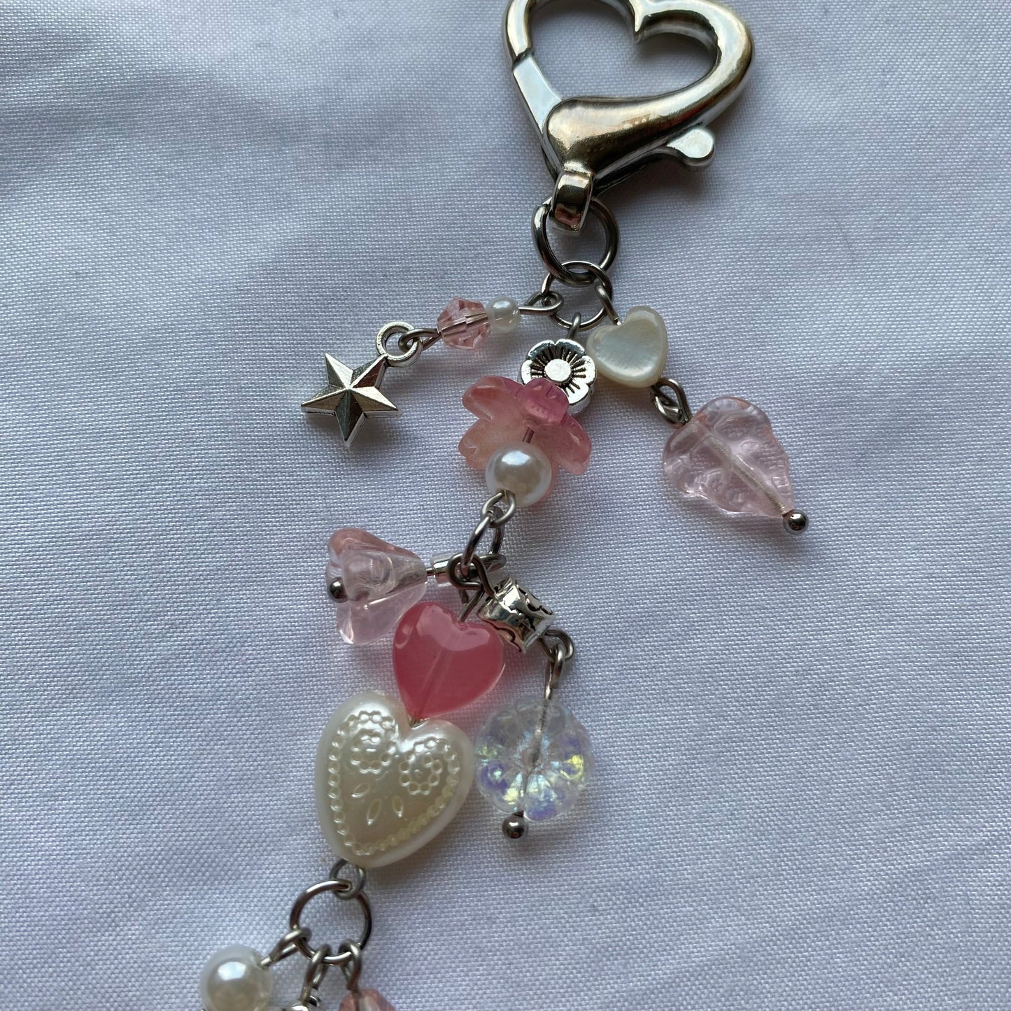 pink bow keychain