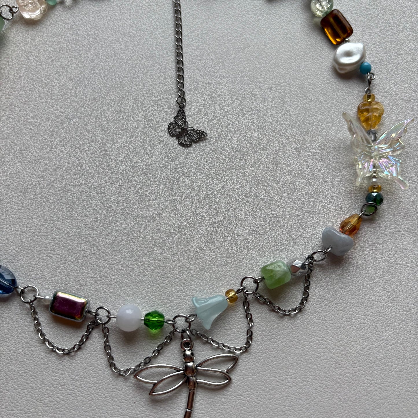 iridescent dragonfly necklace