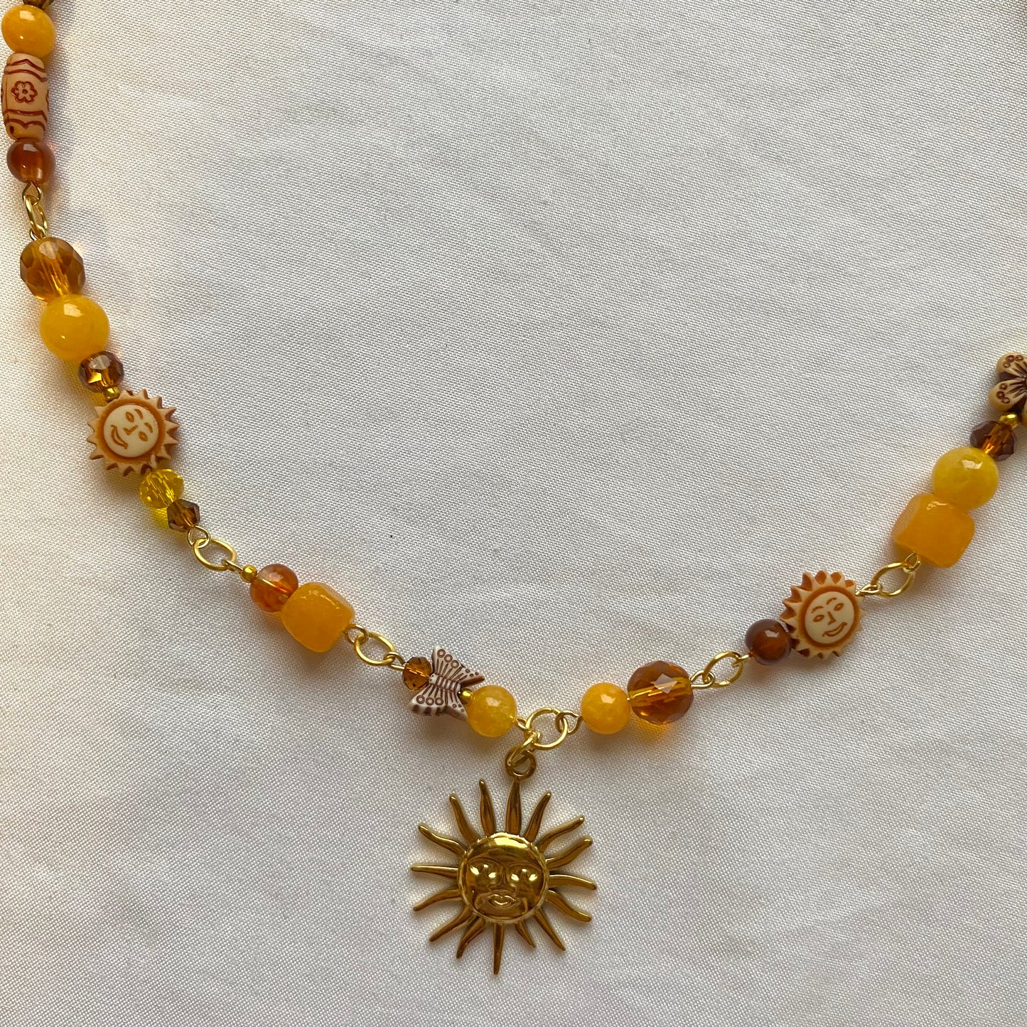 sunrise in the 70s bohemian necklace