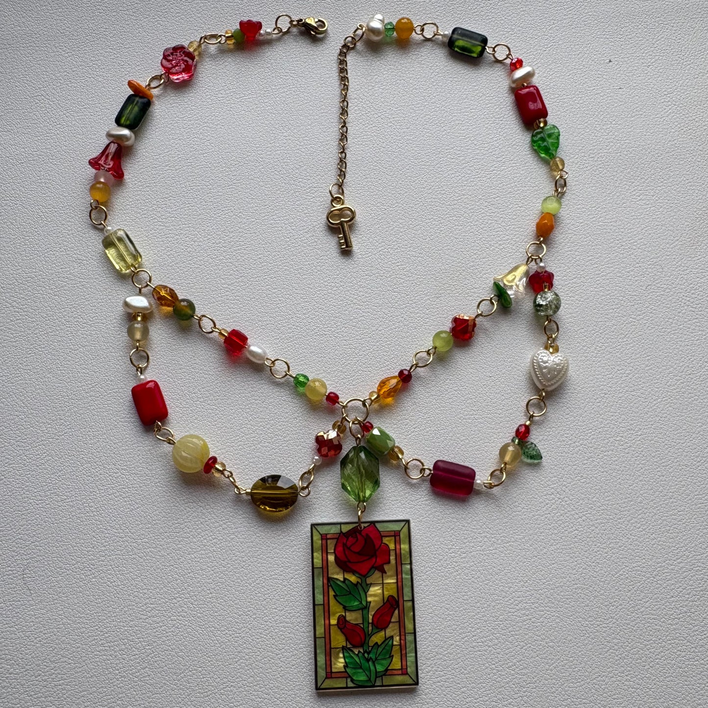 enchanted rose necklace