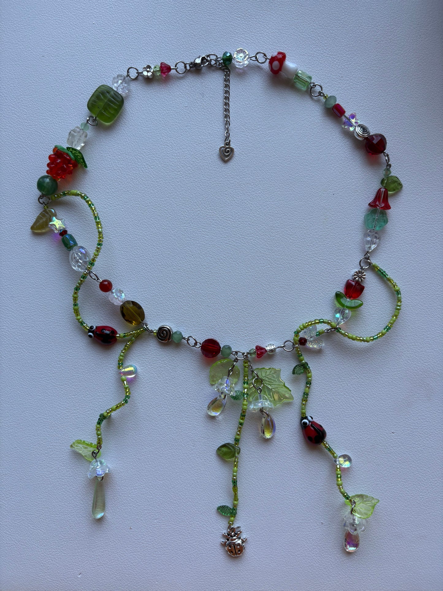 ladybug garden necklace