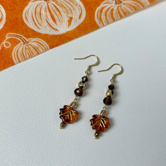 all the leaves are brown earrings