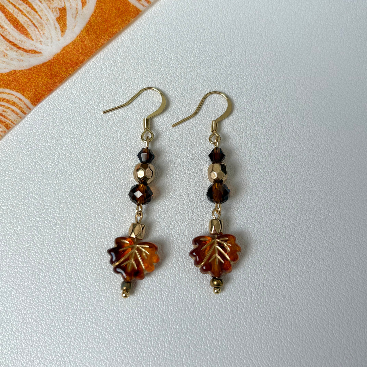 all the leaves are brown earrings