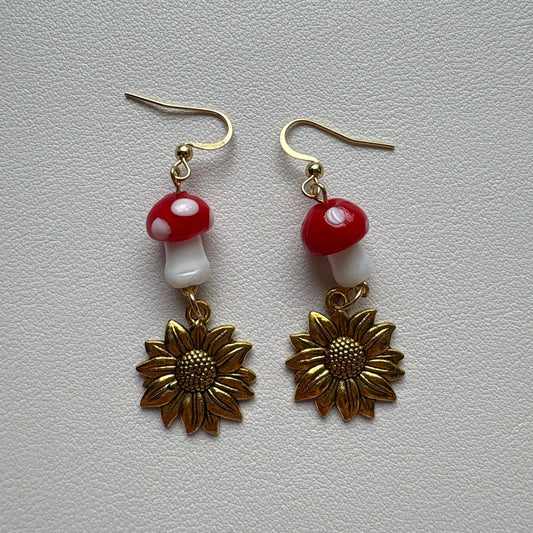 mushroom earrings