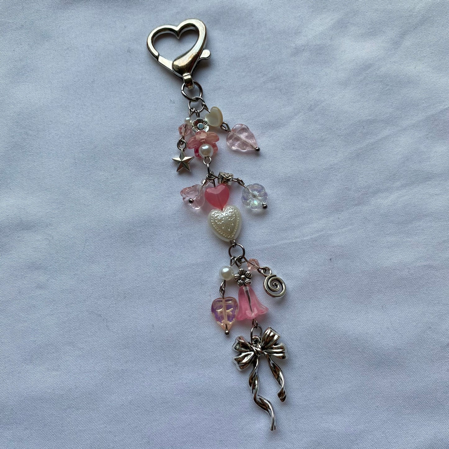 pink bow keychain