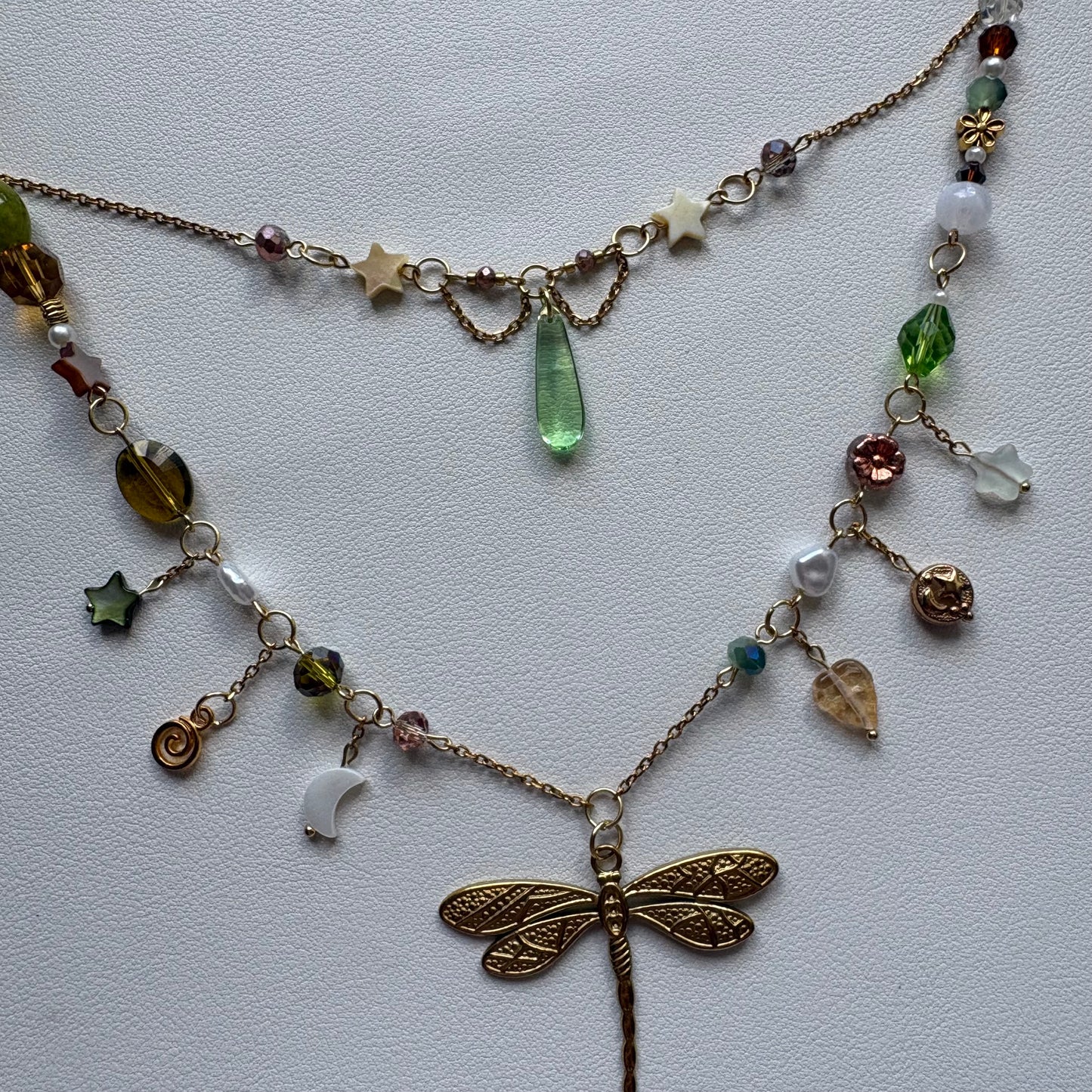 dragonfly necklace gold