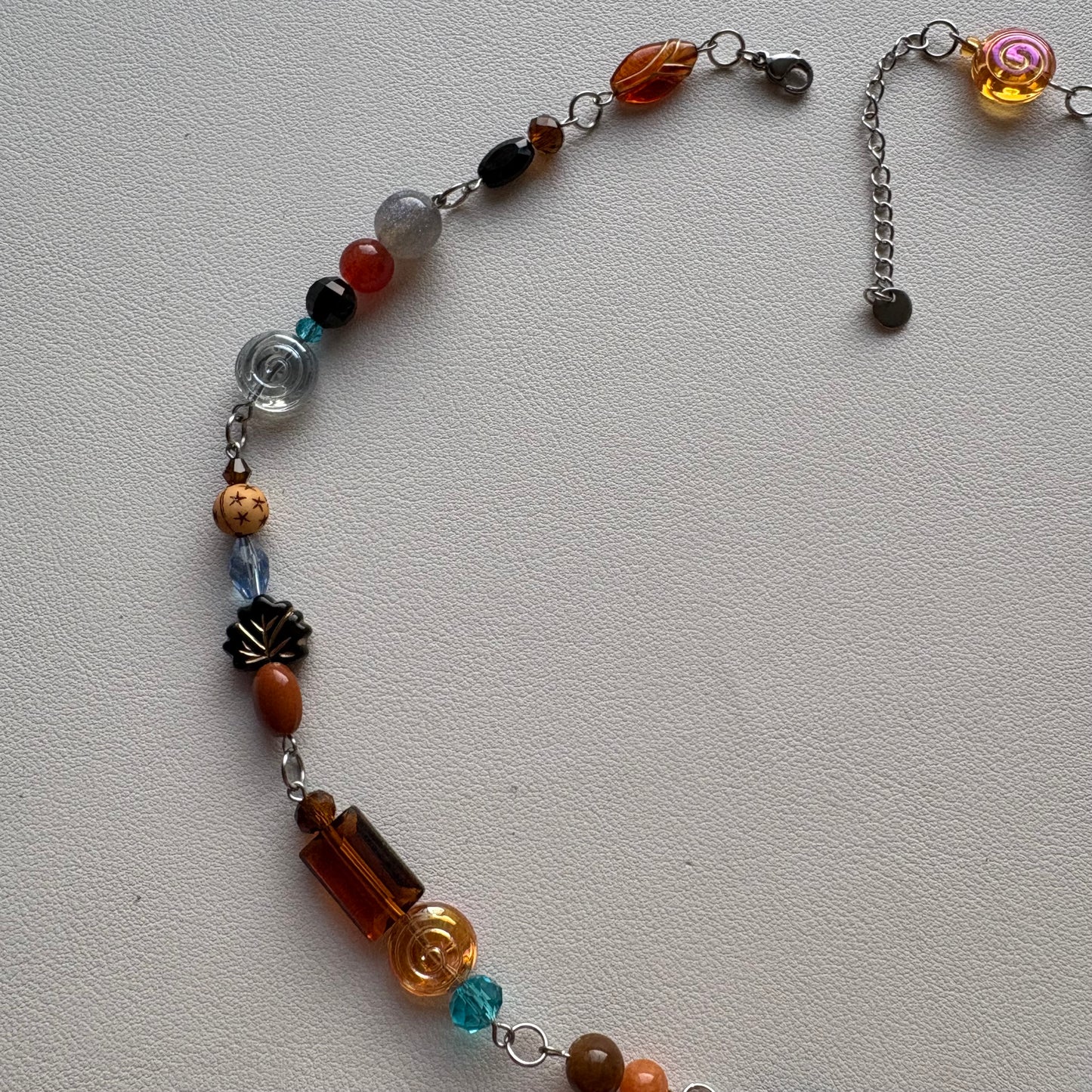 silver evening coffee necklace