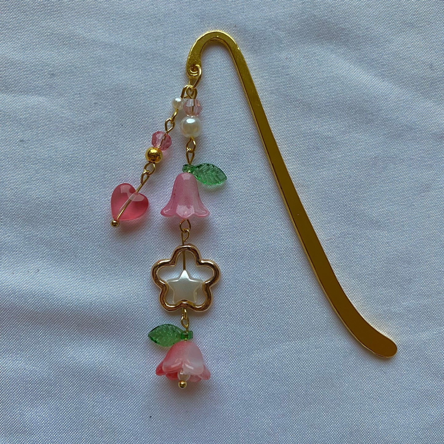 pink flower bookmark