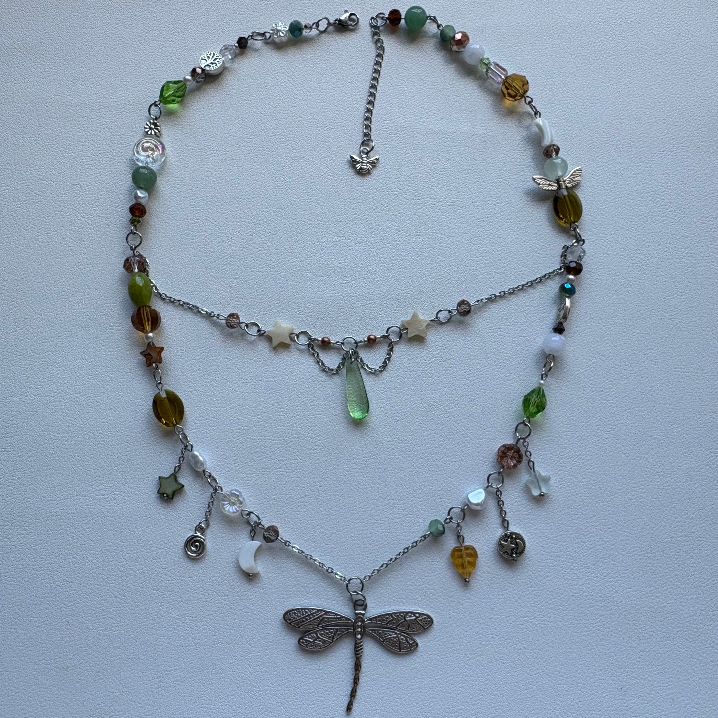 dragonfly necklace silver